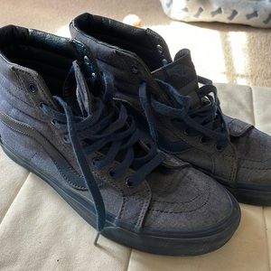 Vans blue high tops, womens 10/ mens 8.5, good used condition. Not much wear.